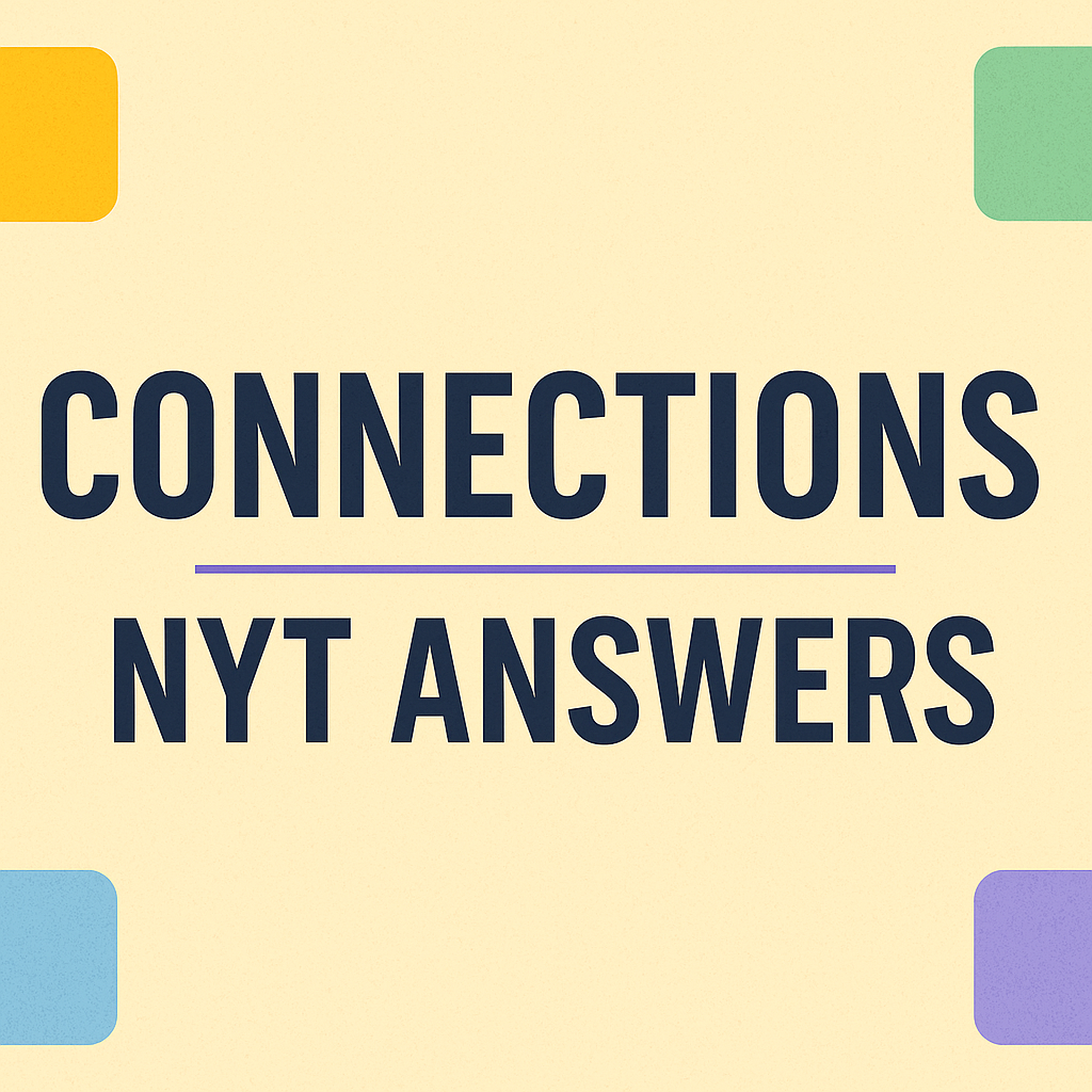 Connections NYT Answers